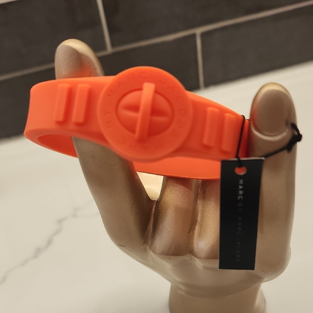 Marc By Marc Jacobs Orange Silicone Bracelet
